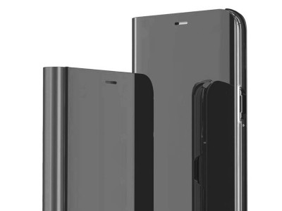 Mirror Standing Cover (černé) - Zrkadlové pouzdro pro Xiaomi Redmi Note 11 / Note 11S