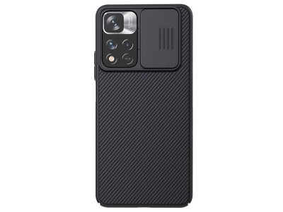 Nillkin CamShield Pro (ern) - Plastov kryt (obal) s ochranou kamery na Xiaomi Redmi Note 11T 5G / Poco M4 Pro 5G